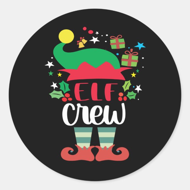ELF CREW CLASSIC ROUND STICKER (Front)