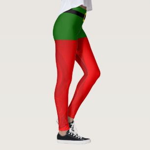 Elf Cute Women's Red & Green Christmas Elves Leggings