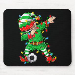 Elf Dabbing Soccer Player Christmas Dab Xmas Mouse Pad