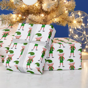 Elf Design Christmas Wrapping Paper