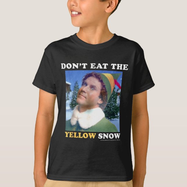 Elf Don't Eat The Yellow Snow  T-Shirt (Front)