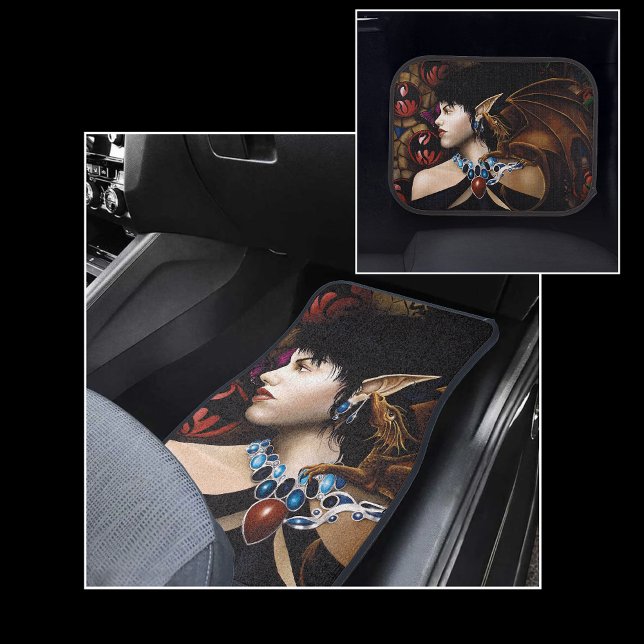 Elf Dragon Butterfly Fantasy Car Floor Mat (Creator Uploaded)