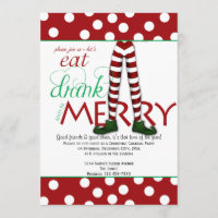 Elf Eat Drink and Be Merry Christmas Party