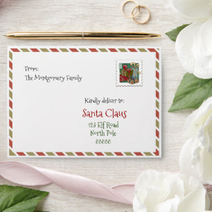 Elf Envelope for Letters to Santa Claus