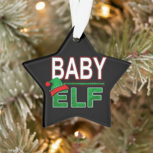 Elf Family Baby Elf Christmas Holiday #TeamElf Ornament