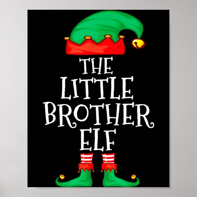 Elf Family Christmas Little Brother Elf Sweater Me Poster (Front)