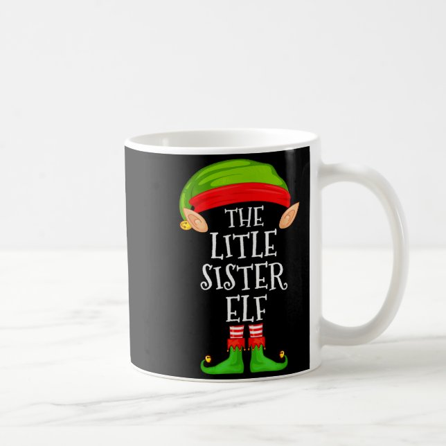 Elf Family Christmas Little Sister Elf Sweater Mat Coffee Mug (Right)