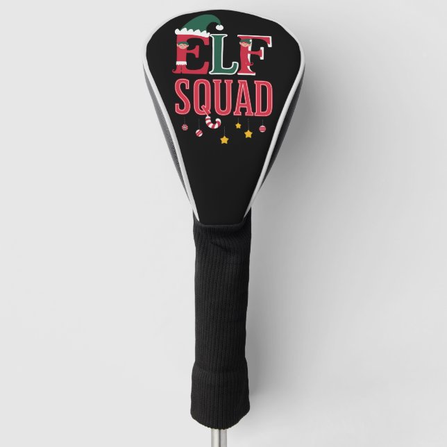 Elf Family Christmas Matching Pajamas Elf Squad  Golf Head Cover (Front)