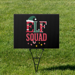 Elf Family Christmas Matching Pajamas Elf Squad Sign