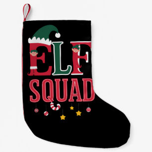Elf Family Christmas Matching Pajamas Elf Squad  Small Christmas Stocking