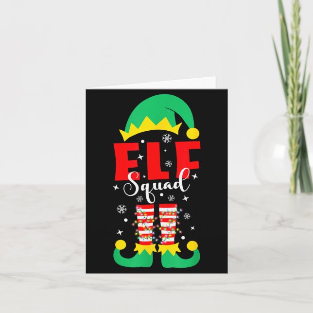 Elf Family Christmas Matching Pajamas Funny Xmas E Card (Front)