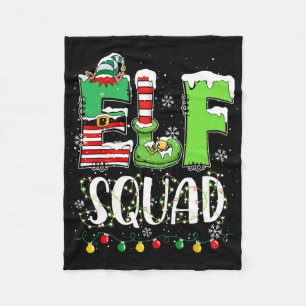 Elf Family Christmas Matching Pajamas Funny Xmas E Fleece Blanket
