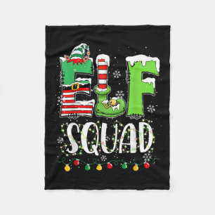 Elf Family Christmas Matching Pajamas Funny Xmas E Fleece Blanket