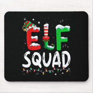 Elf Family Christmas Matching Pajamas Xmas Elf Squ Mouse Pad