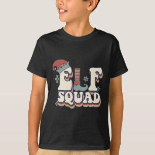 Elf Family Christmas Matching Pajamas Xmas Elf Squ T-Shirt