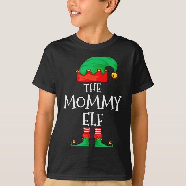 Elf Family Christmas Mommy Mom Mother Mama Elf Swe T-Shirt (Front)