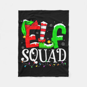 Elf Family Christmas Shirts Matching Pajamas Xmas Fleece Blanket