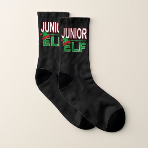 Elf Family  Junior Elf Christmas Holiday TeamElf Socks