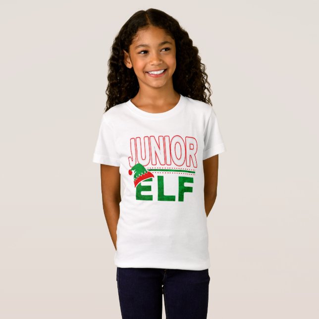 Elf Family | Junior Elf Christmas Holiday #TeamElf T-Shirt (Front Full)