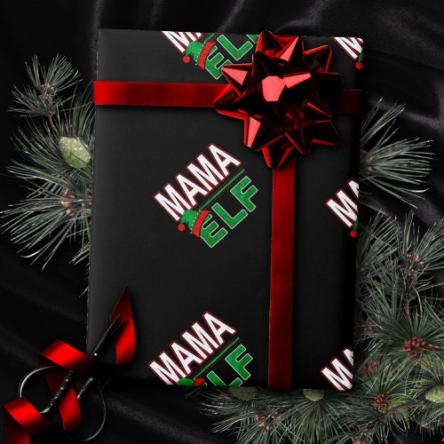 Elf Family  Mama Elf Christmas Holiday TeamElf Wrapping Paper