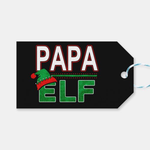 Elf Family  Papa Elf Christmas Holiday TeamElf Gift Tags
