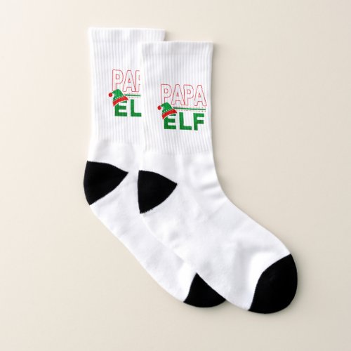 Elf Family  Papa Elf Christmas Holiday TeamElf Socks