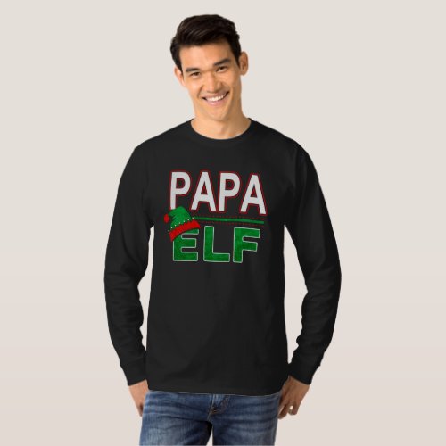 Elf Family  Papa Elf Christmas Holiday TeamElf T_Shirt