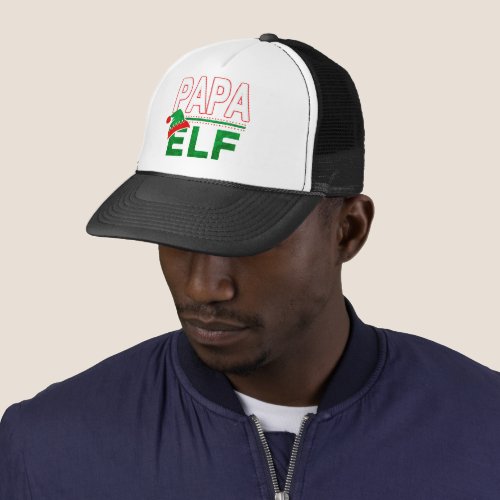 Elf Family  Papa Elf Christmas Holiday TeamElf Trucker Hat
