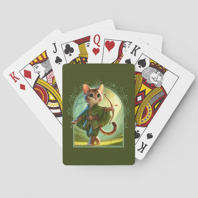 Elf Feline Fantasy Adventure Poker Cards (Back)
