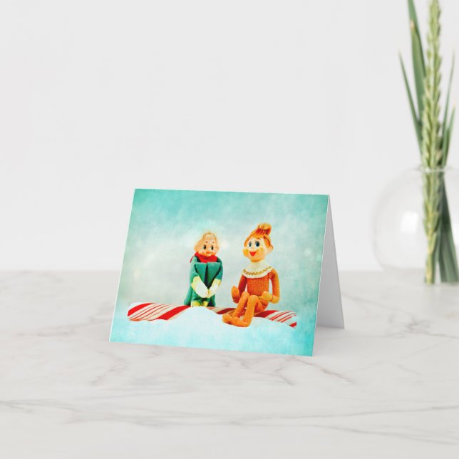 Elf First Date Holiday Card (Front)