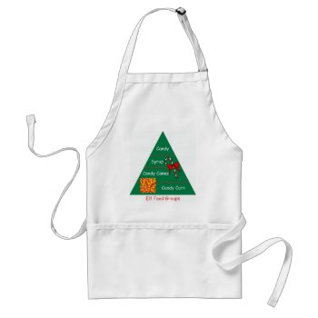 Elf Food Groups Adult Apron by IndiaL at Zazzle