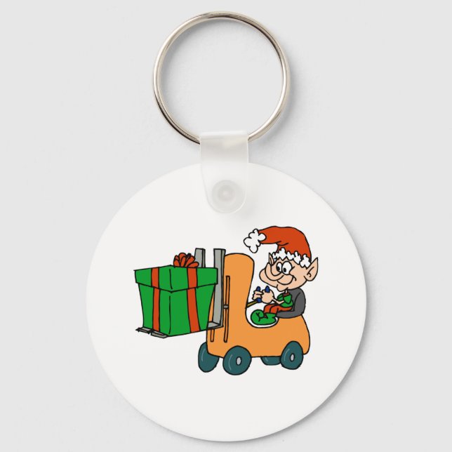 Elf Forklift Keychain (Front)