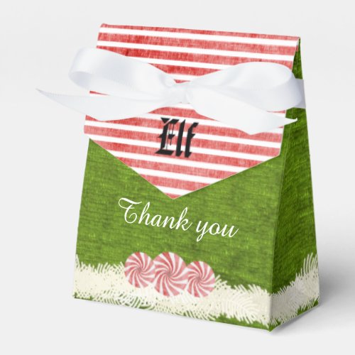 Elf Fun Christmas Party Red and Green Theme Favor Boxes