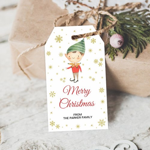 Elf gift tags Christmas favor tags