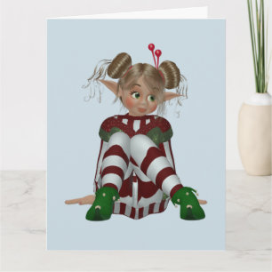 ELF GIRL BIRTHDAY CARD