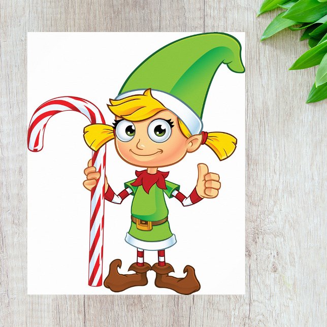Elf Girl With Candy Cane Poster (Creator Uploaded)
