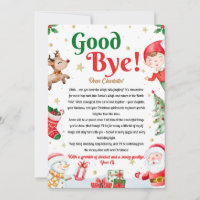 Elf Goodbye Letter Goodbye from Elf Christmas