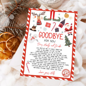 Elf Goodbye Letter Goodbye from Elf Christmas Invitation