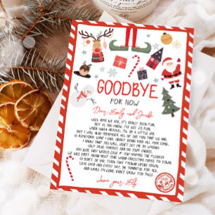 Elf Goodbye Letter Goodbye from Elf Christmas Invitation