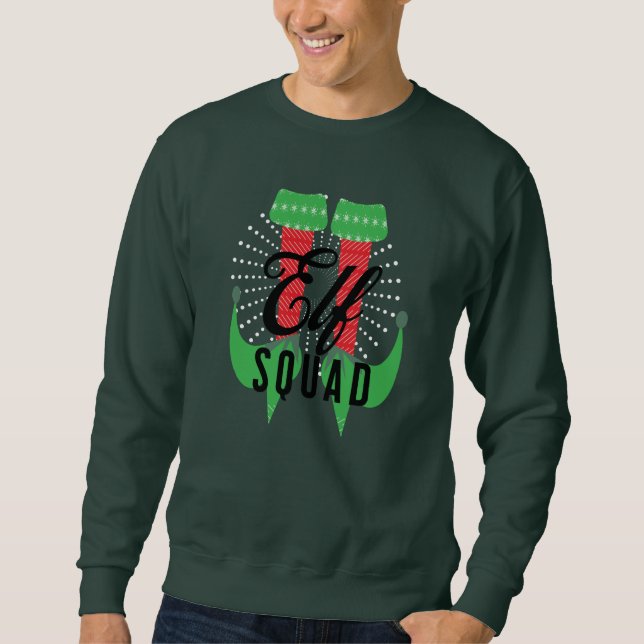 Elf Heels Squad Christmas Holiday Party   Sweatshirt (Front)