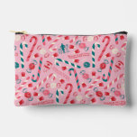Elf Holiday Candy Pattern Accessory Pouch