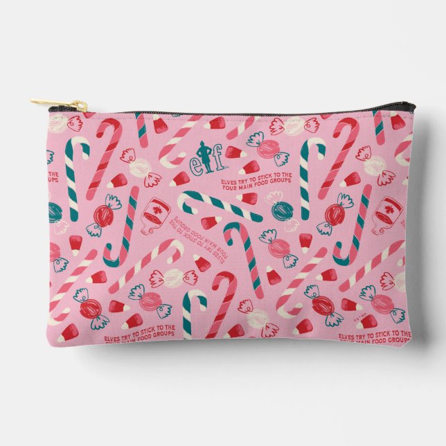 Elf Holiday Candy Pattern Accessory Pouch (Front)