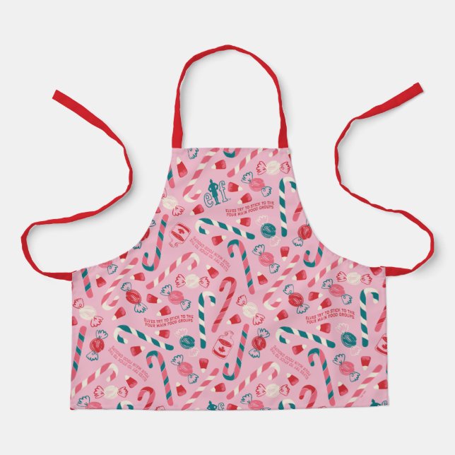 Elf Holiday Candy Pattern Apron (Front)