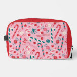 Elf Holiday Candy Pattern Dopp Kit