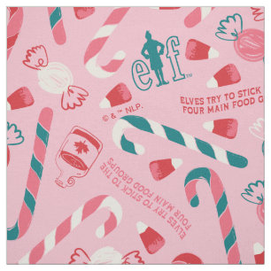 Elf Holiday Candy Pattern Fabric