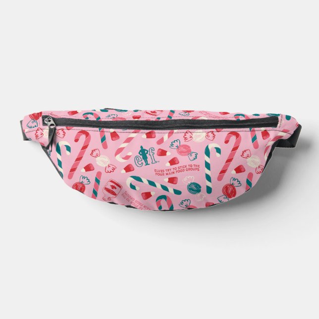 Elf Holiday Candy Pattern Fanny Pack (Lay Down)