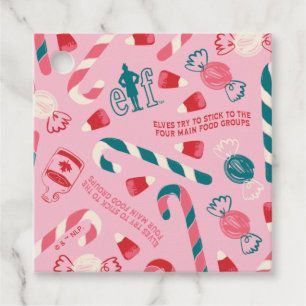 Elf Holiday Candy Pattern Favor Tags