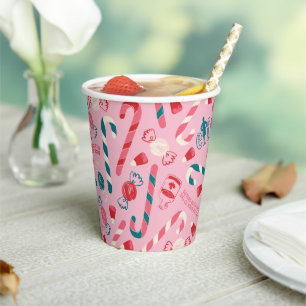 Elf Holiday Candy Pattern Paper Cups