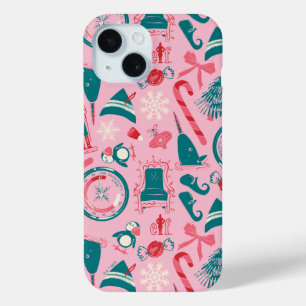 Elf Holiday Framed Icon Pattern iPhone 15 Case