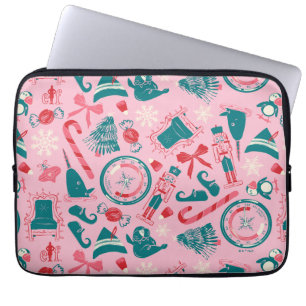 Elf Holiday Framed Icon Pattern Laptop Sleeve